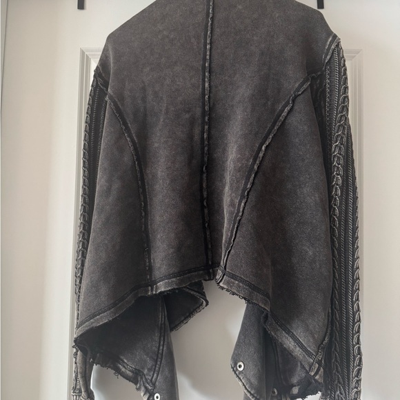 Free People Black Jacket with Intricate Stitching - Picture 2 of 4